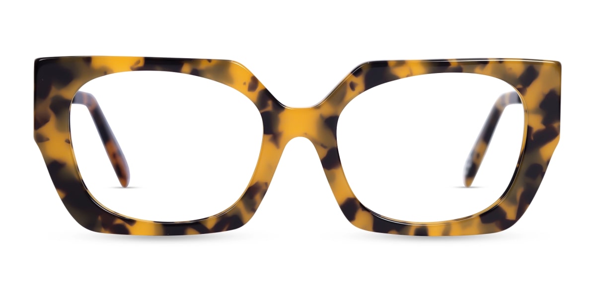 Metallic Gold & Tortoise Square Glasses
