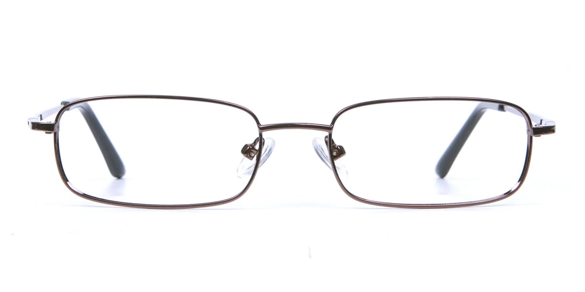 Rectangular Eyeglasses in Brown, Eyeglasses - 2