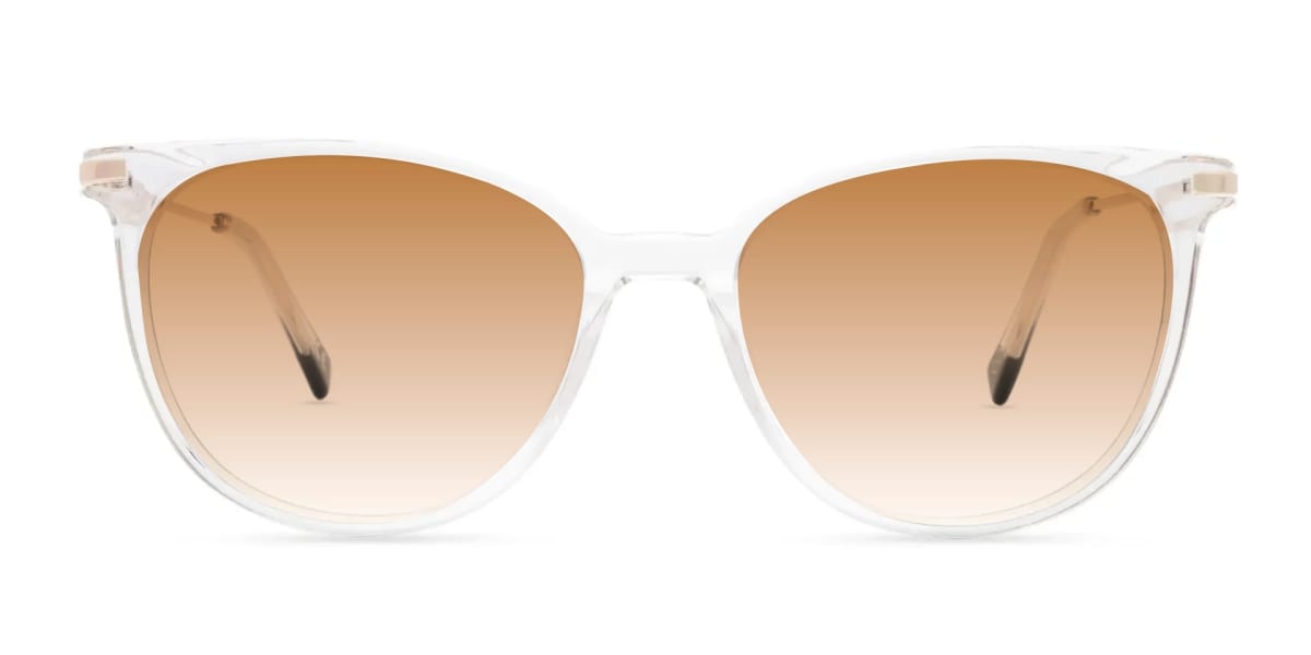 Cat-Eye Clear Full-rim Gradient Sunglasses