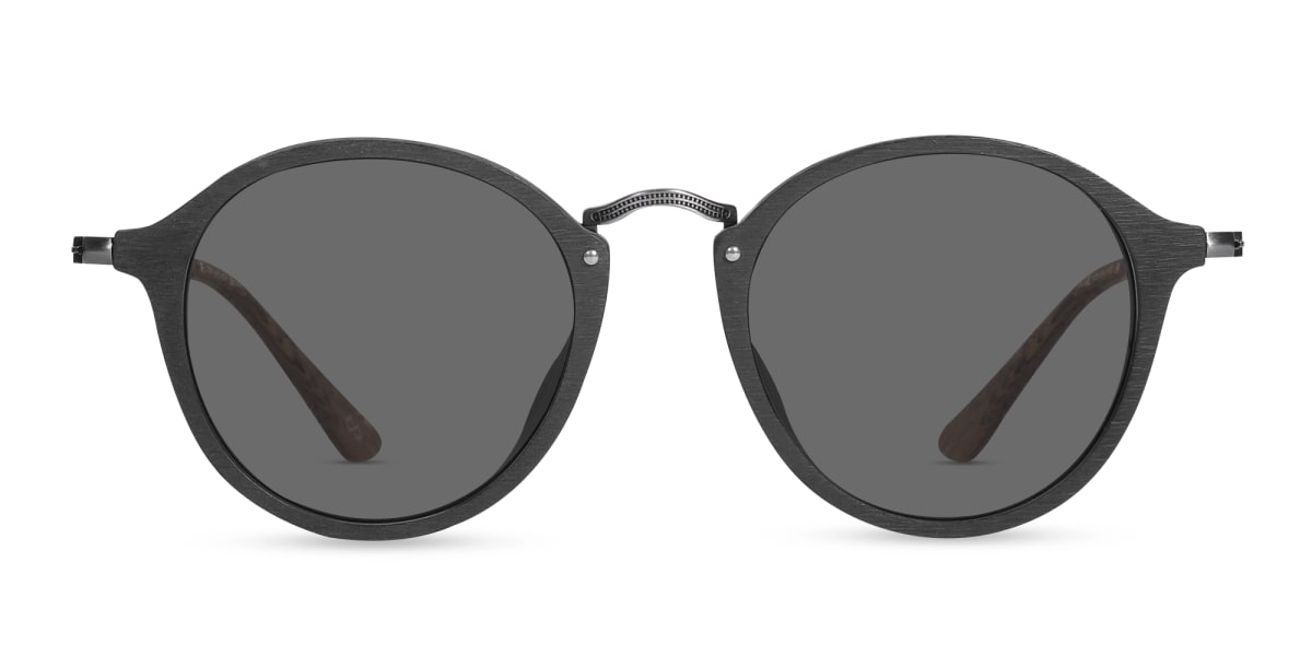 Ebony & Gunmetal Wooden Sunglasses