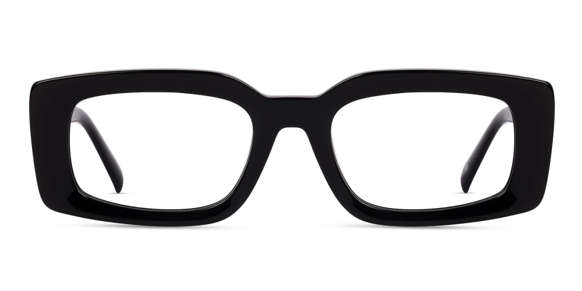 Black Thick Oversized Rectangular Glasses