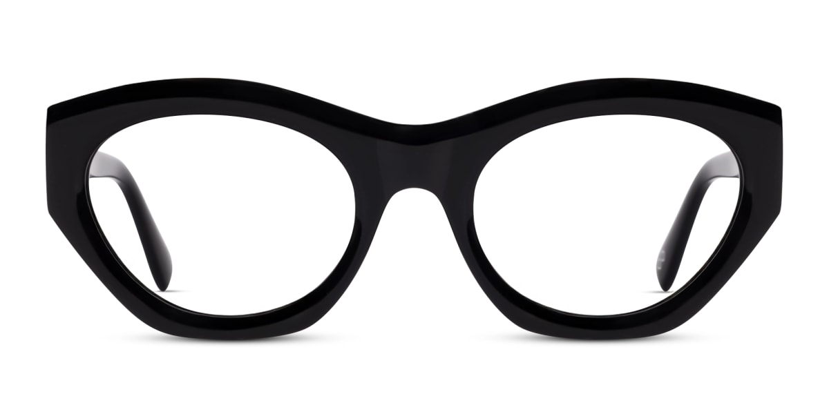 Black Thick Geometric Fullrim Glasses