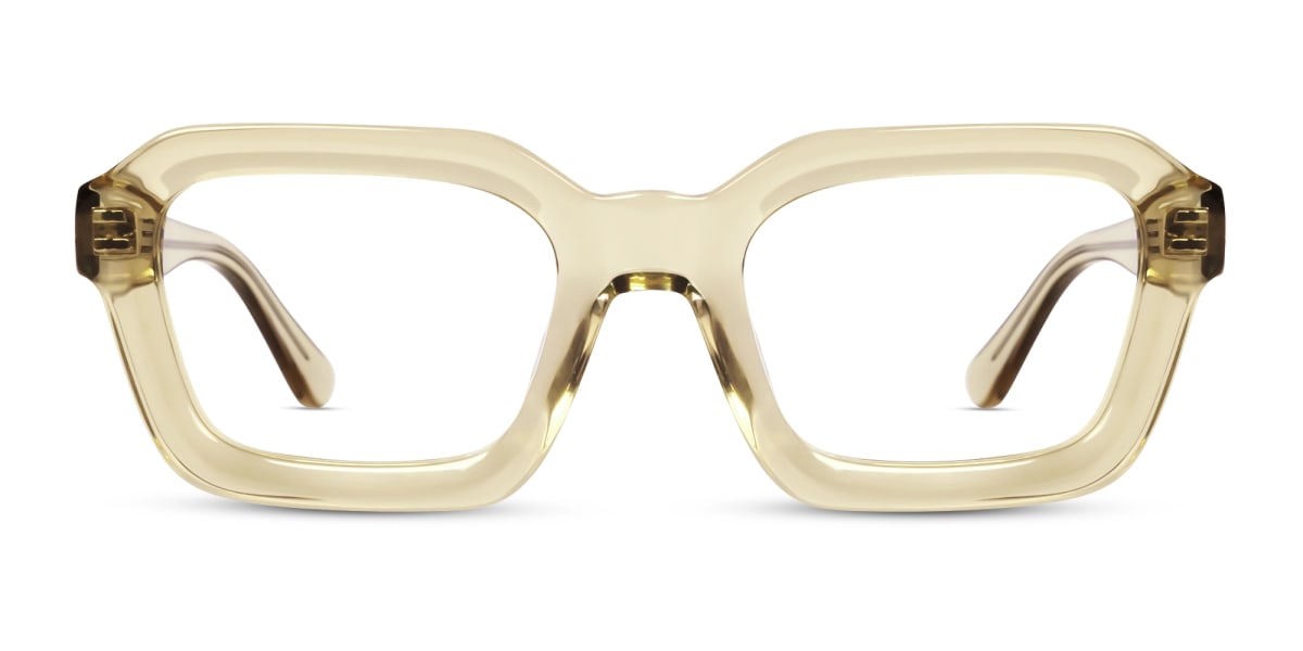 Water Gold Square Geometric Acetate Glasses