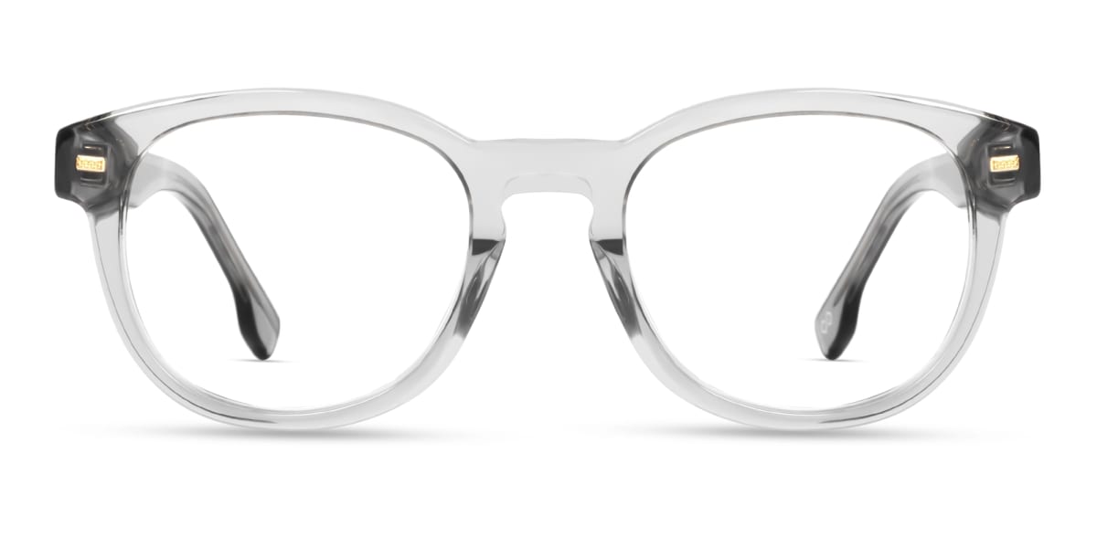 Crystal Grey Round Square Fullrim Glasses-1