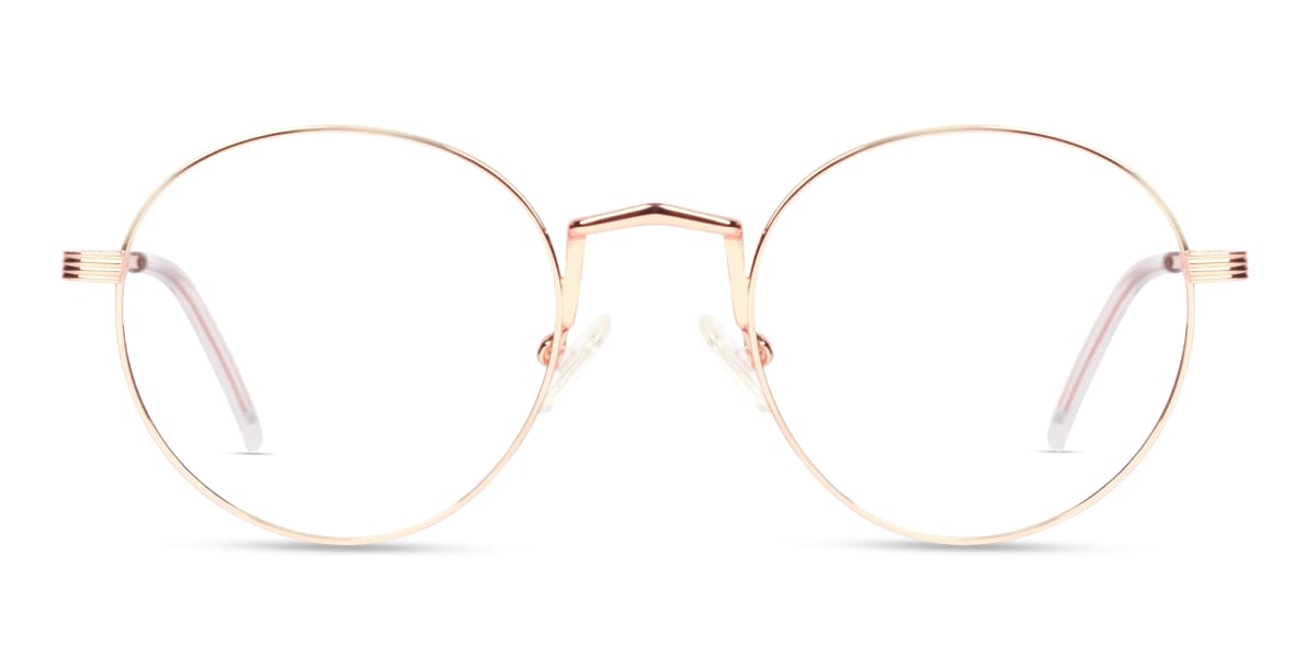Champagne Gold Round Metal Fullrim Glasses