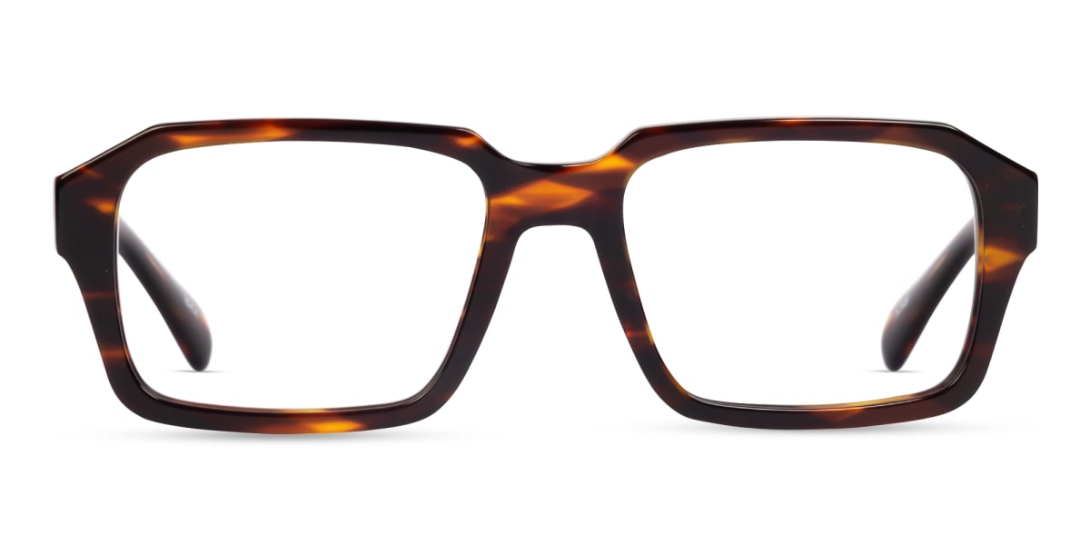 Textured Brown Acetate Full-Rim Glasses