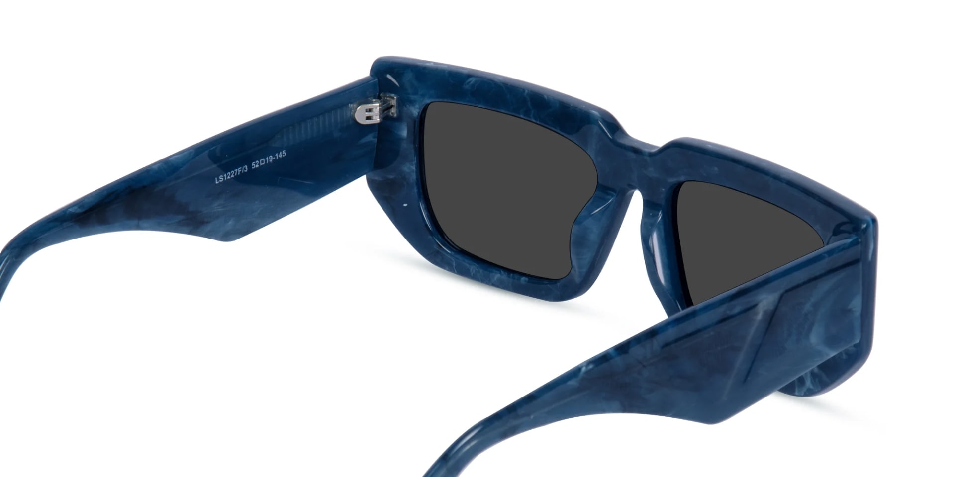 Rectangle Blue Sunglasses-5