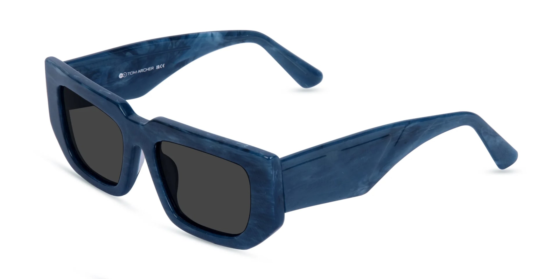 Rectangle Blue Sunglasses-3