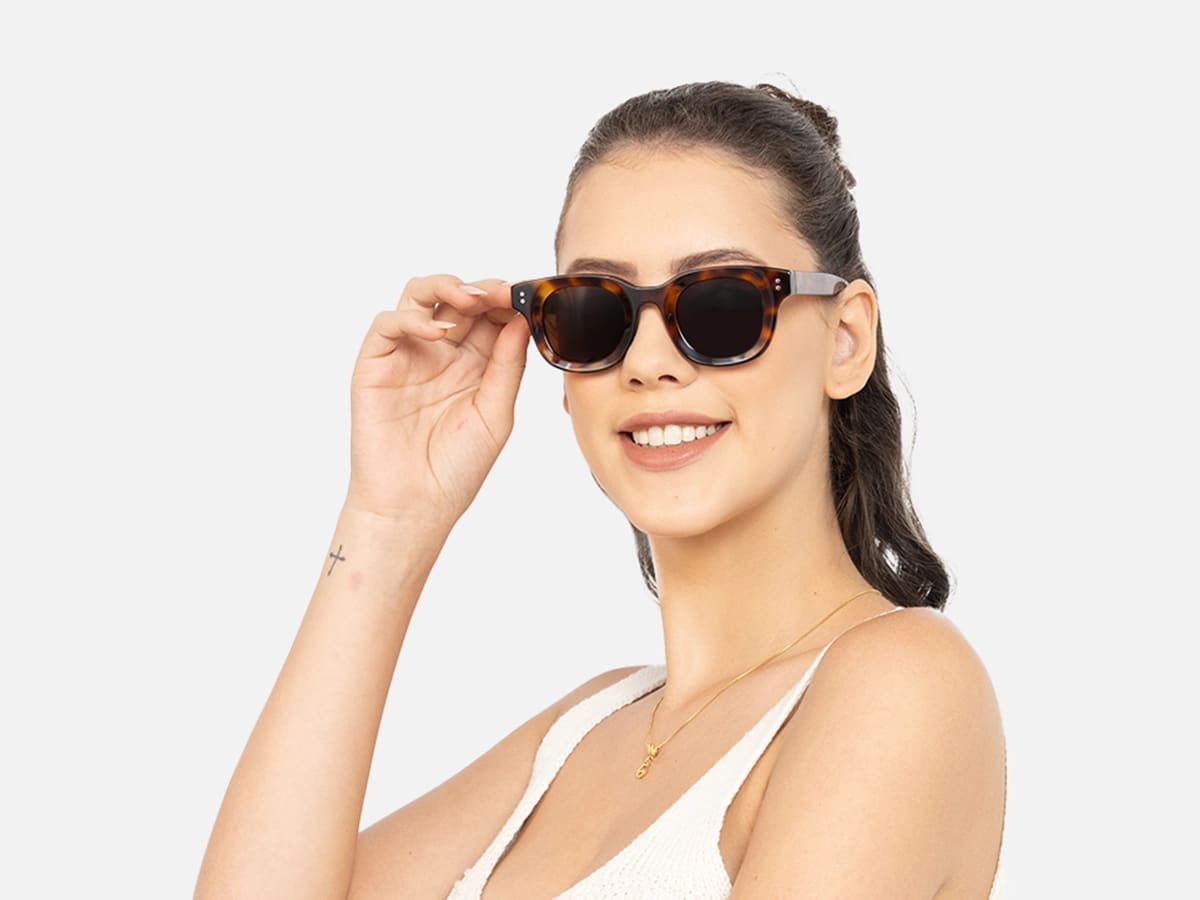 Round Tortoiseshell Sunglasses-54