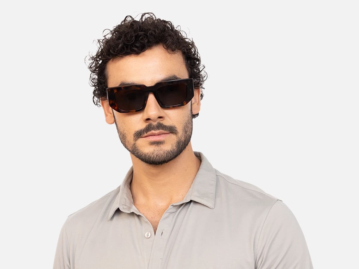 Tortoiseshell Rectangle Sunglasses-41