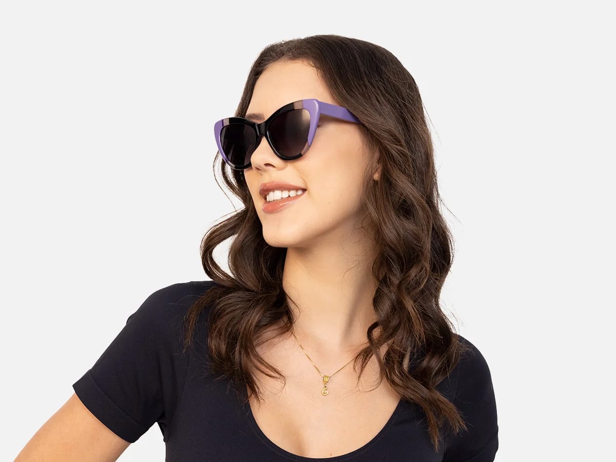Grey Tint Cat Eye Sunglasses-52