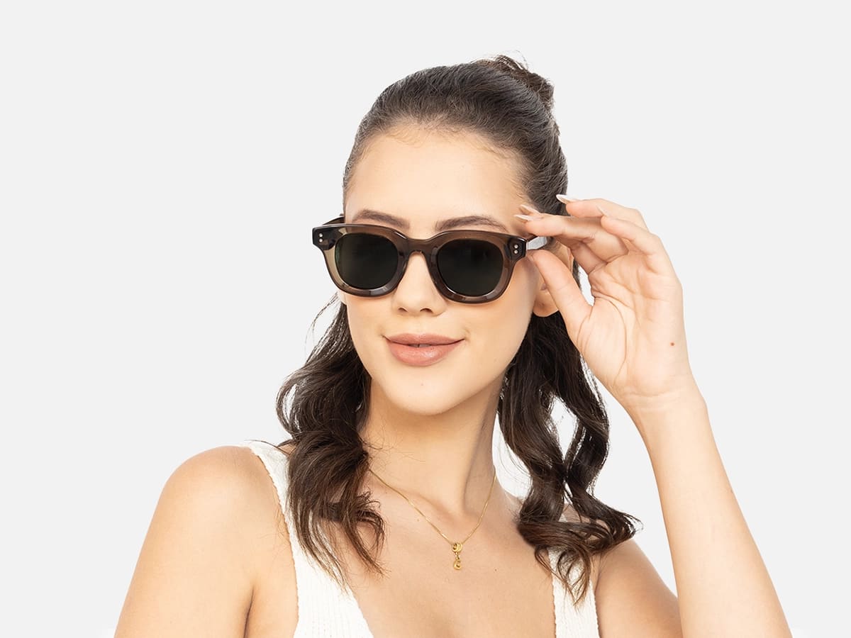 Transparent Green Sunglasses-54