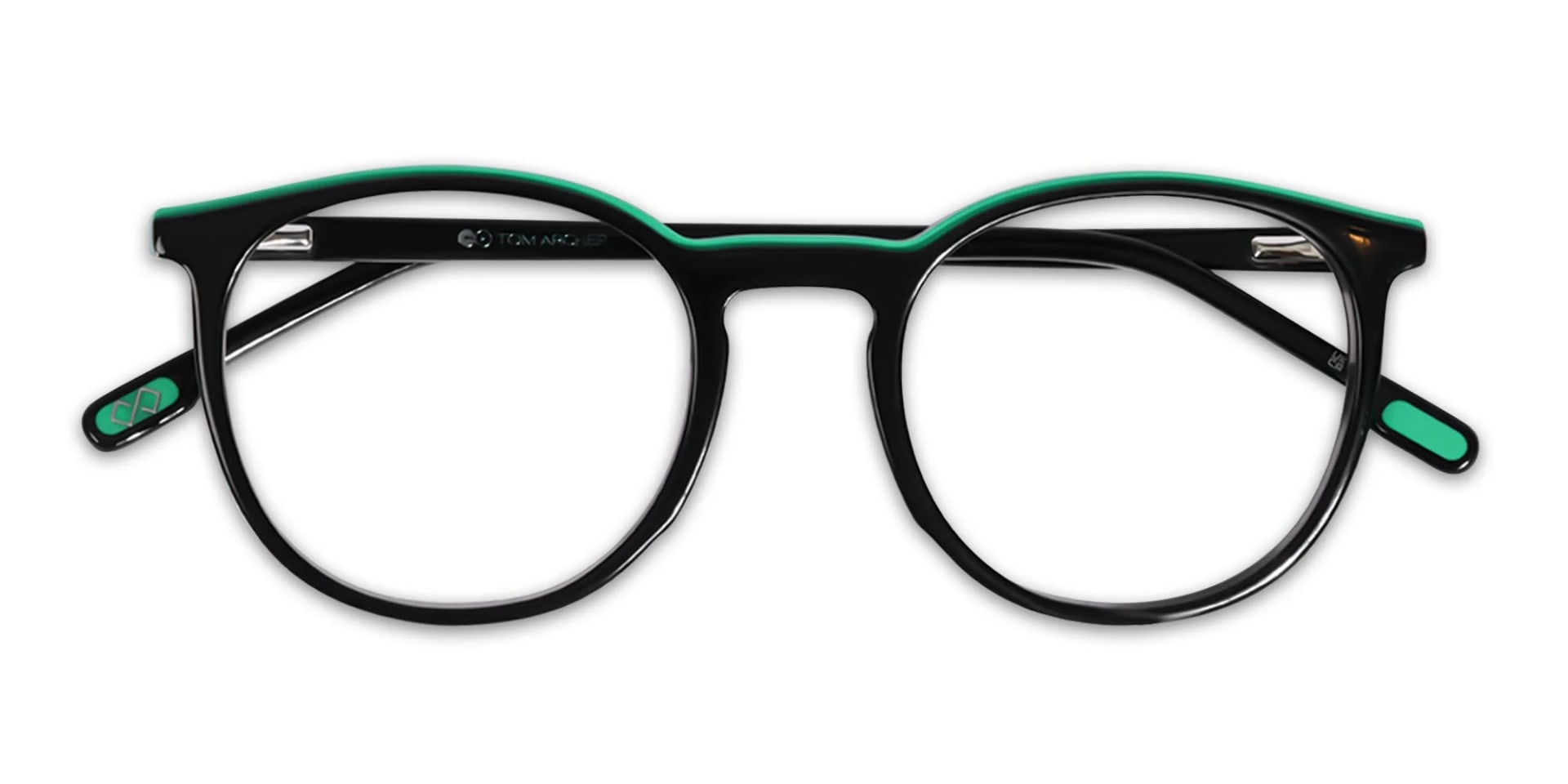 Black Full Rim Round Acetate Eyeglasses-6