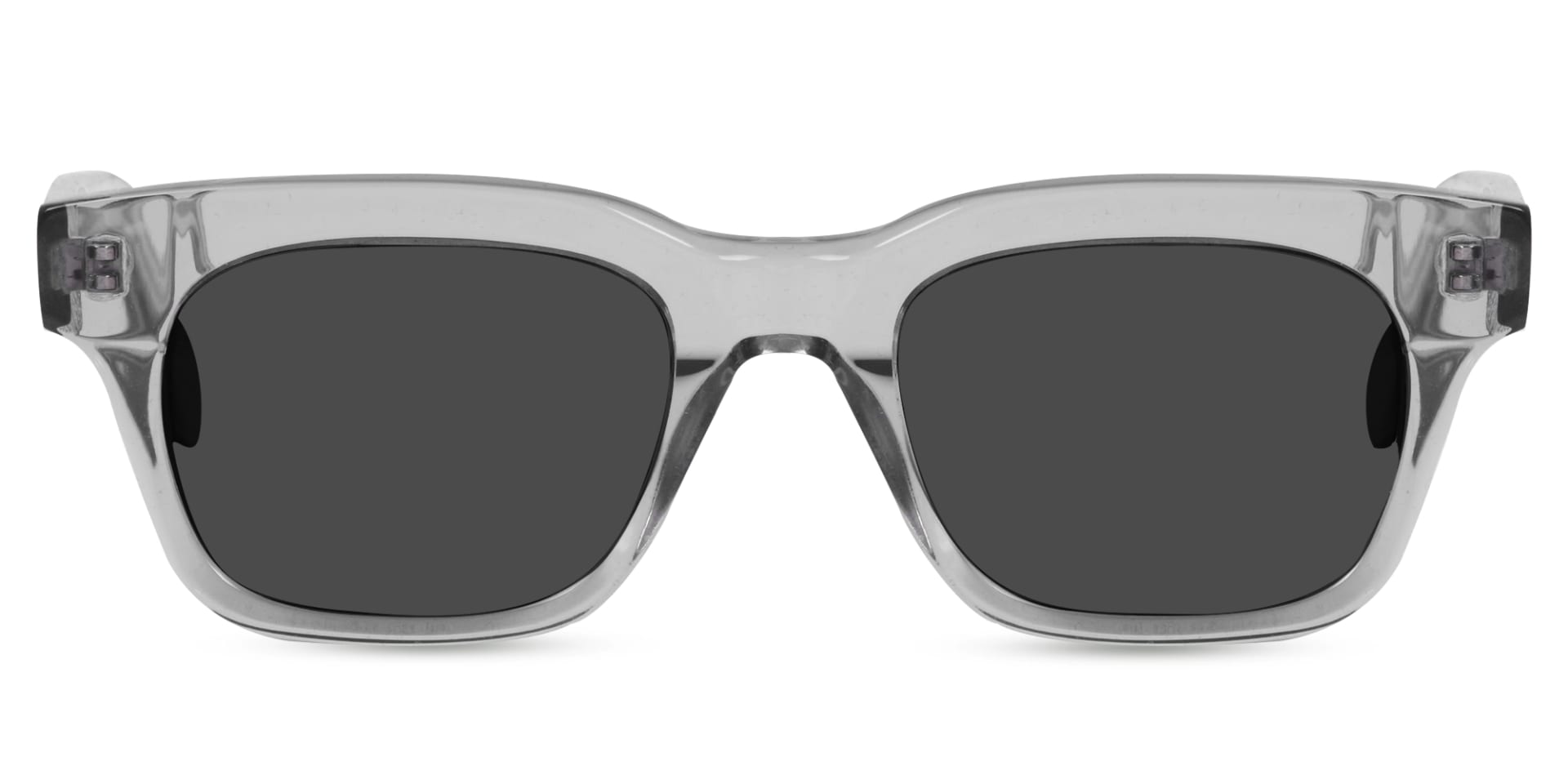 Transparent Grey Square Sunglasses-1