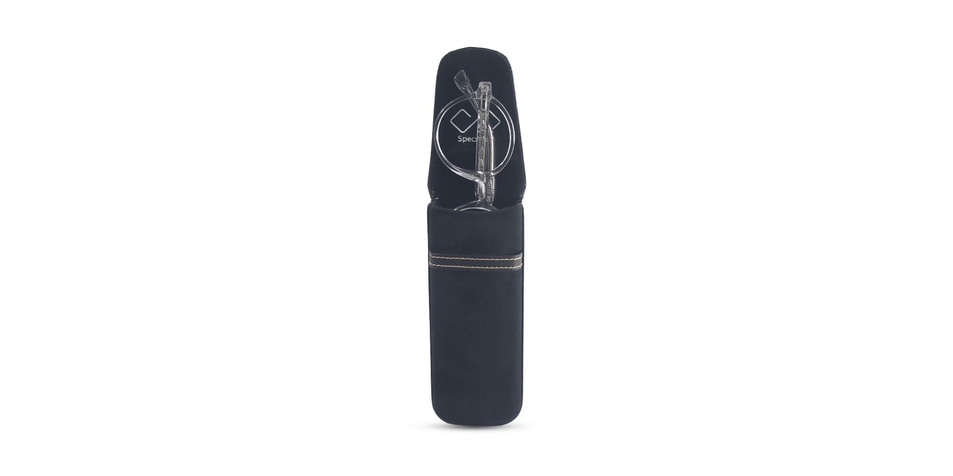 Black Glasses Case Vegan Leather-3