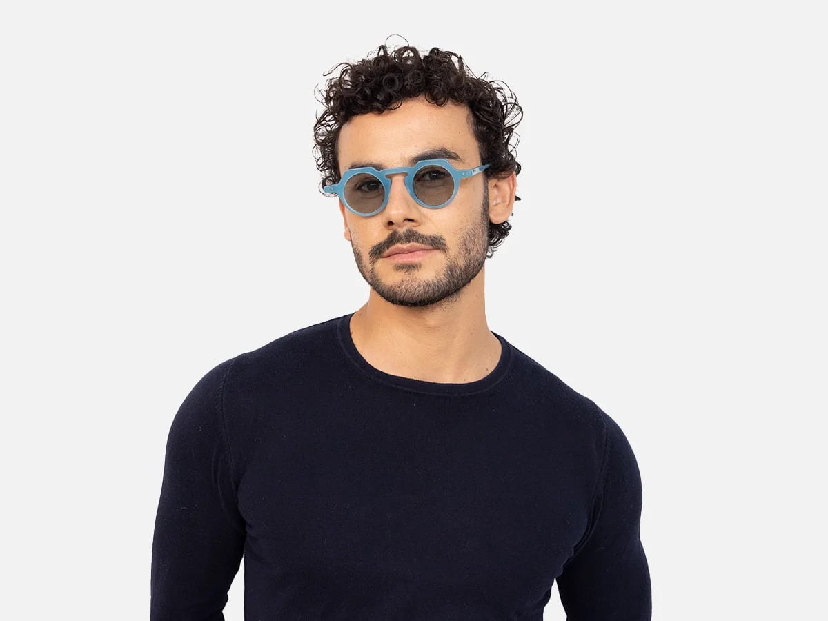 Blue Round Sunglasses-41