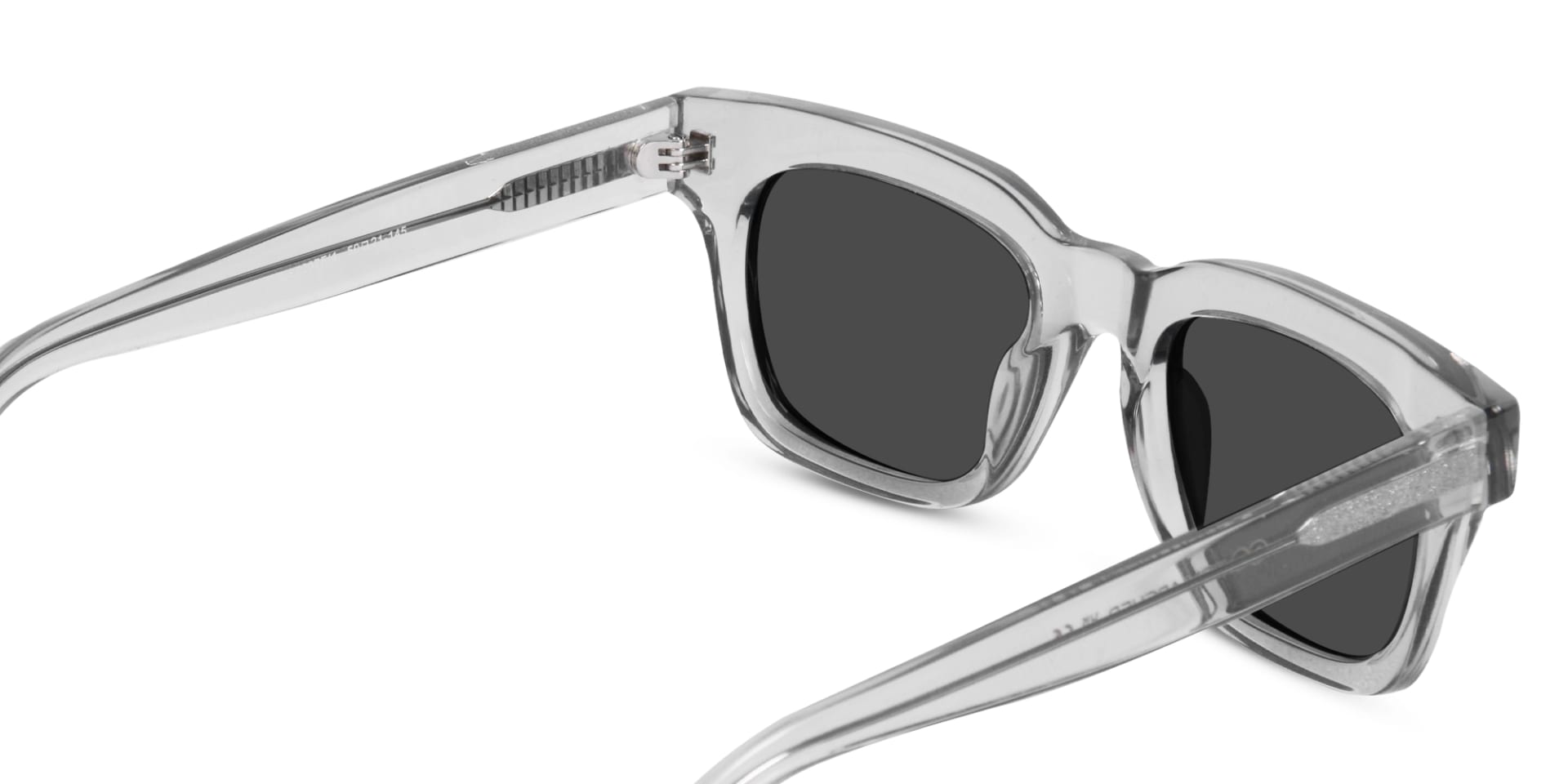 Transparent Grey Square Sunglasses-5