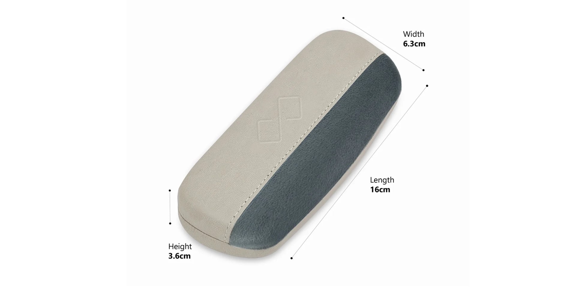 Grey Hard Case Eyeglass Case-3
