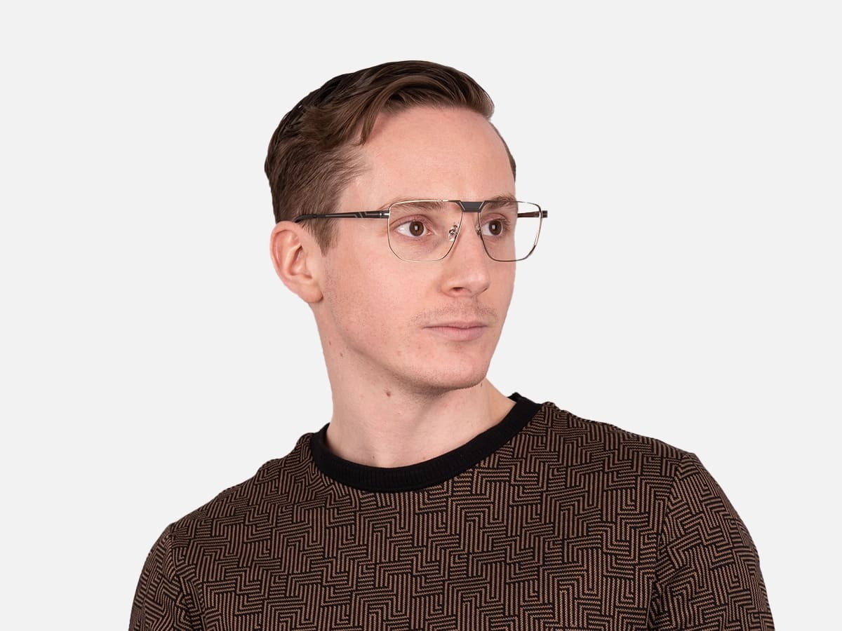 Black And Silver Eyeglasses-44