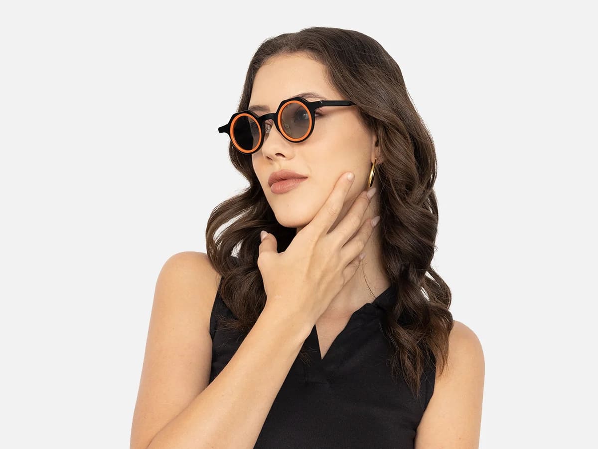 Black And Orange Sunglasses-52
