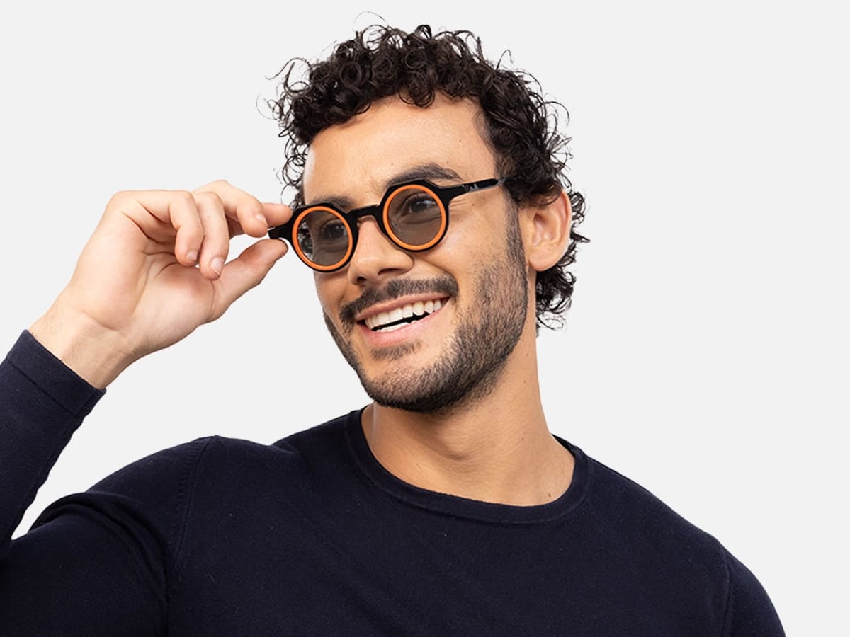 Black And Orange Sunglasses-44