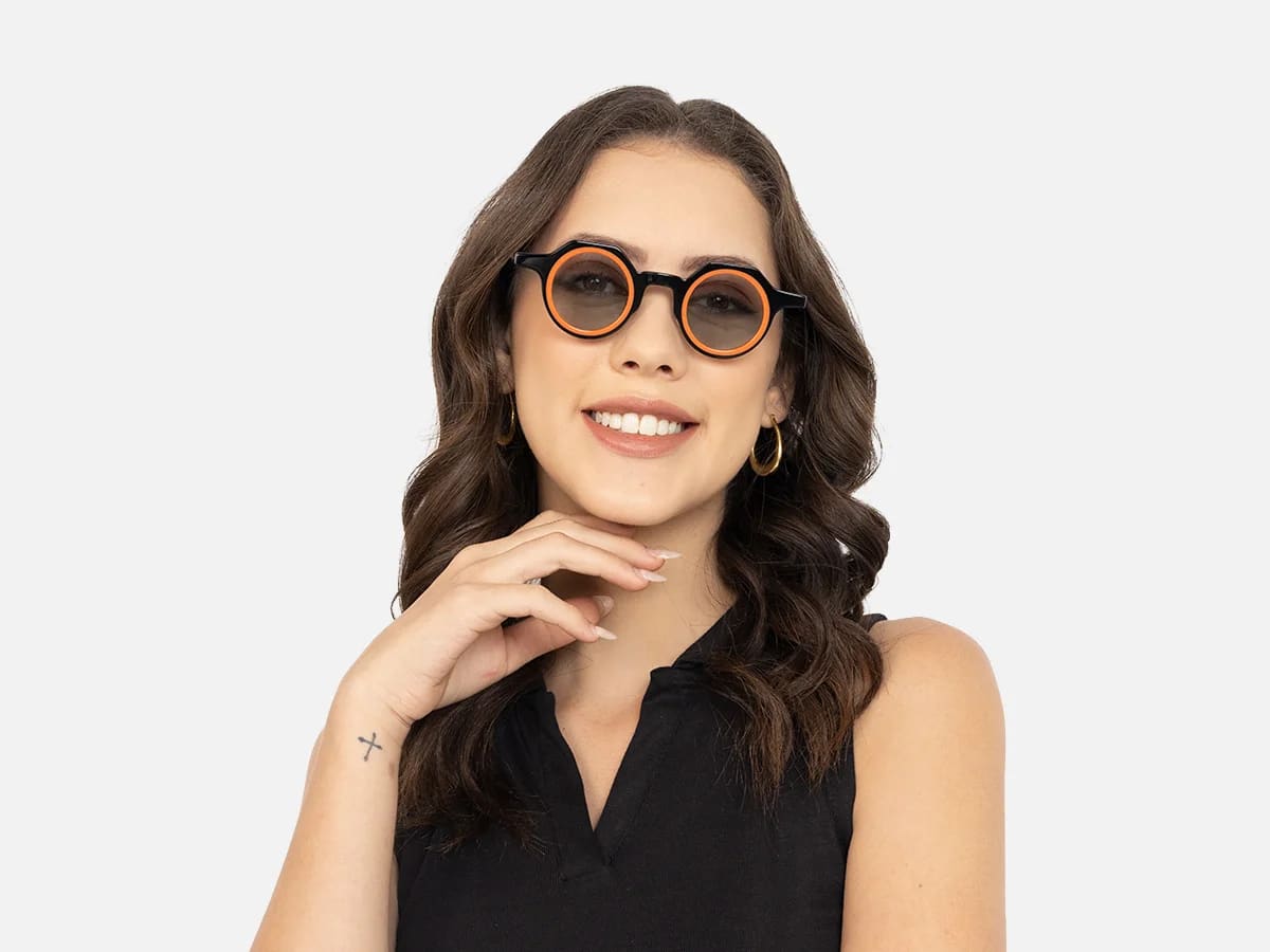 Black And Orange Sunglasses-54
