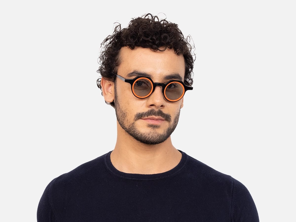 Black And Orange Sunglasses-43