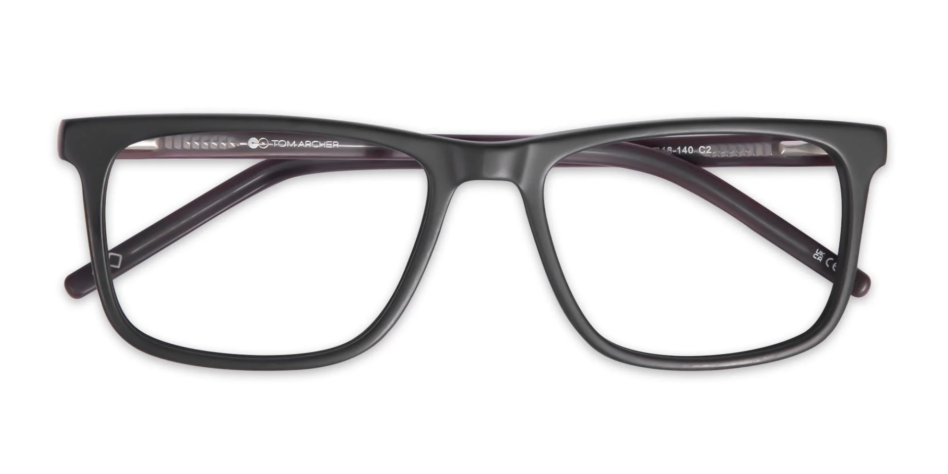 Matte Black Rectangular Glasses-6