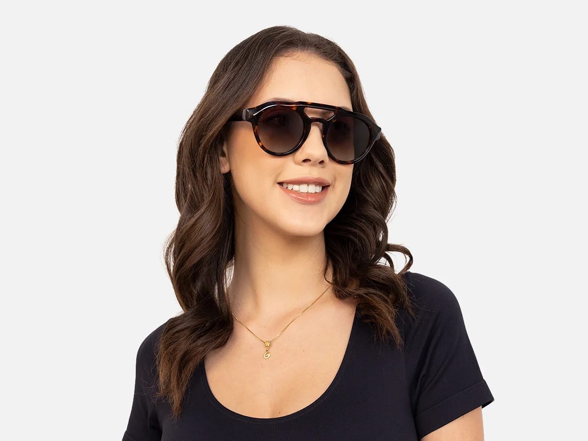 Tortoiseshell Pilot Sunglasses-53