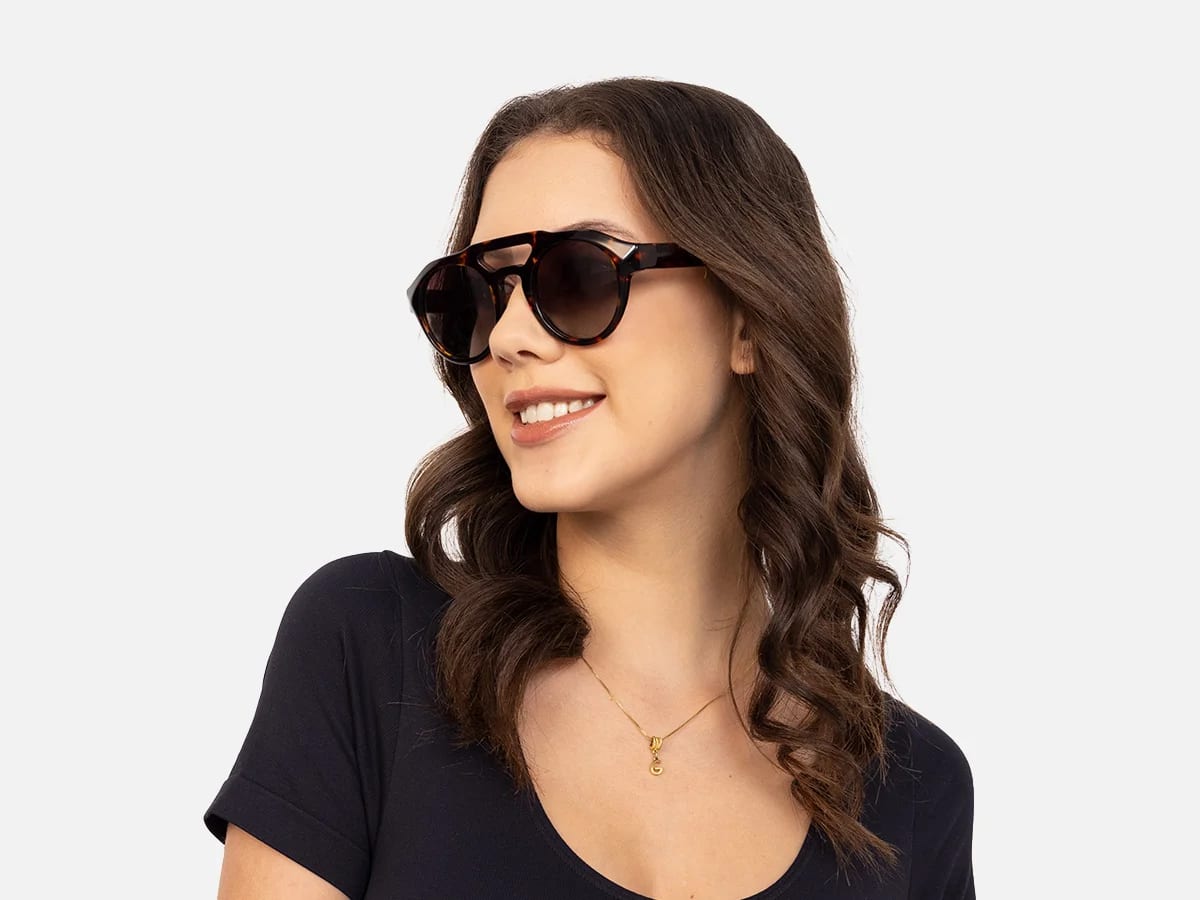 Tortoiseshell Pilot Sunglasses-52