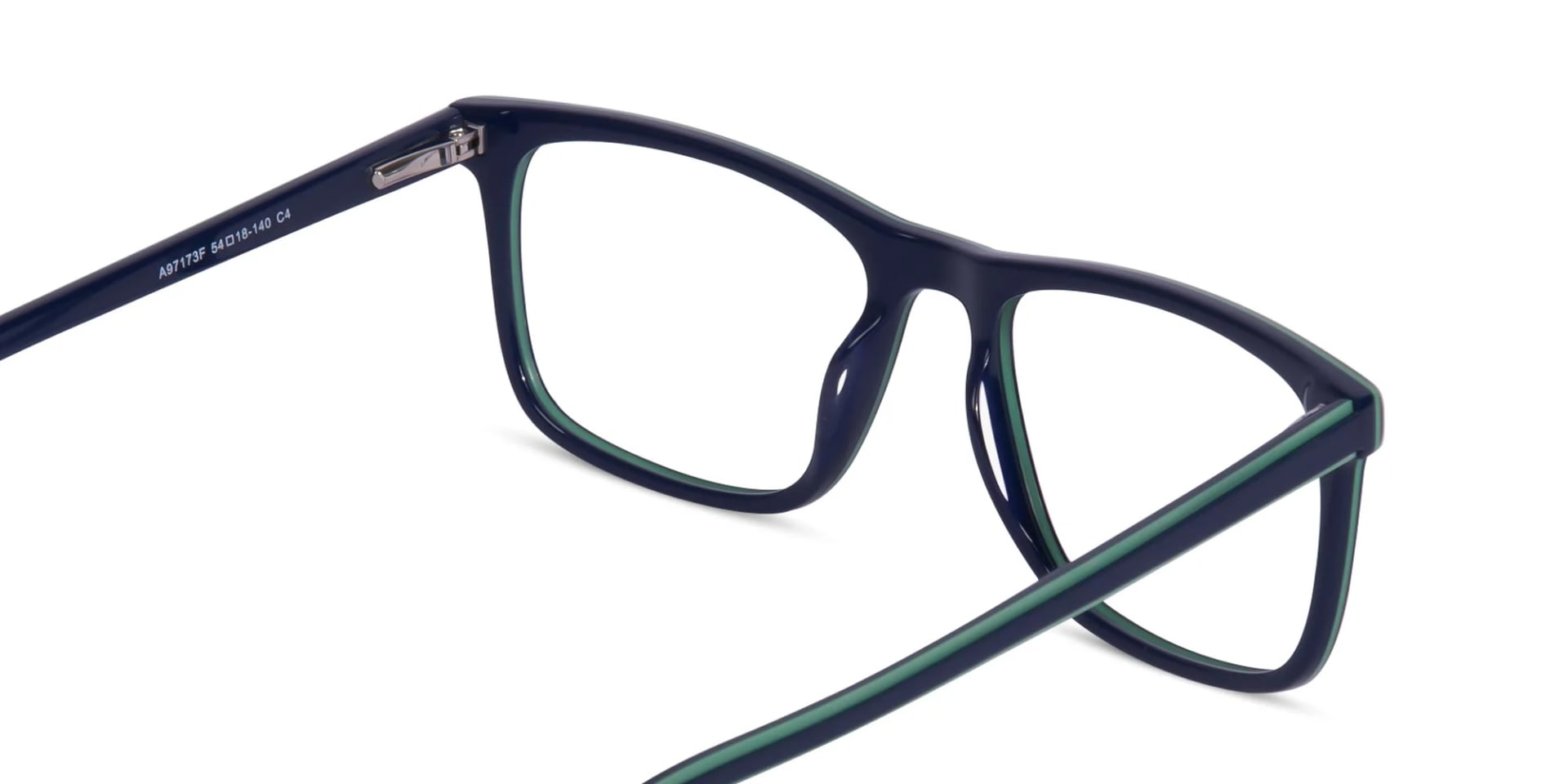 Navy Blue Rectangular Glasses-5