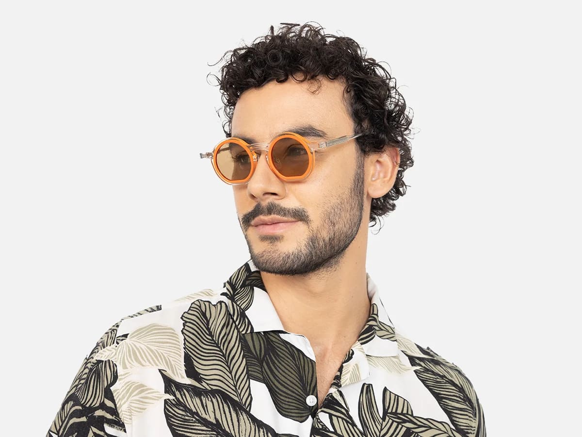 Orange Round Sunglasses-42