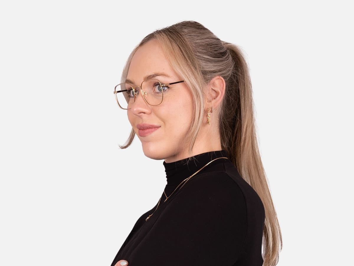 Metal Frame Square Glasses-51