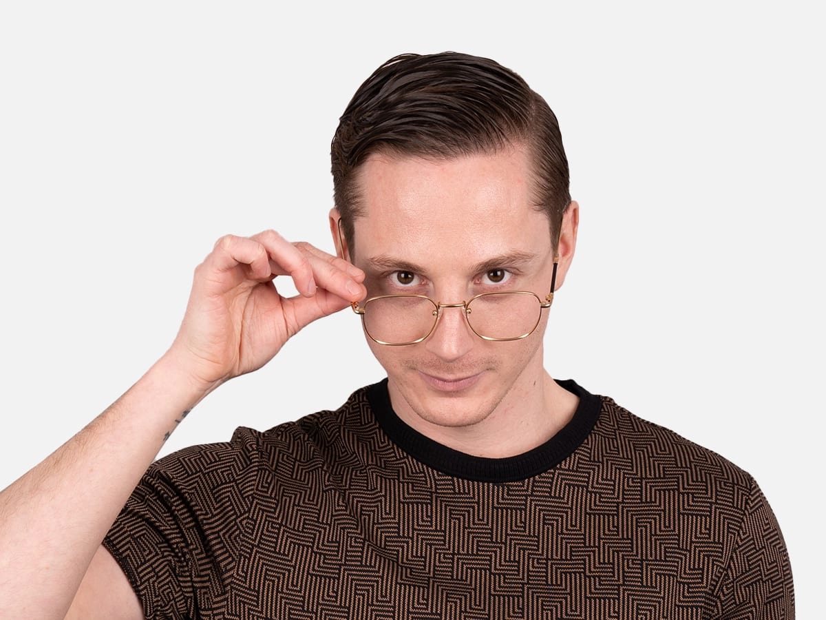 Metal Frame Square Glasses-43