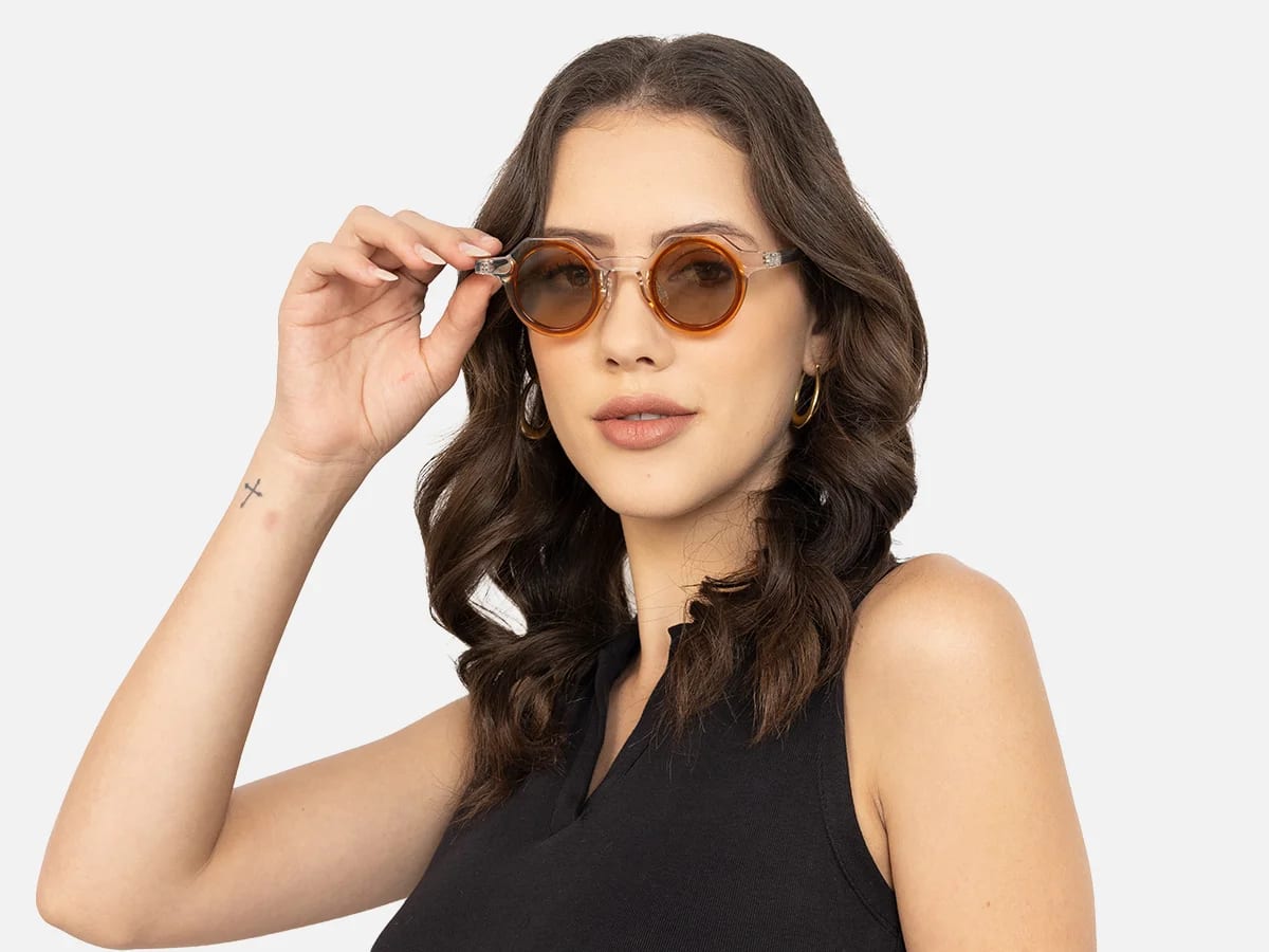 Clear Frame Designer Sunglasses-54