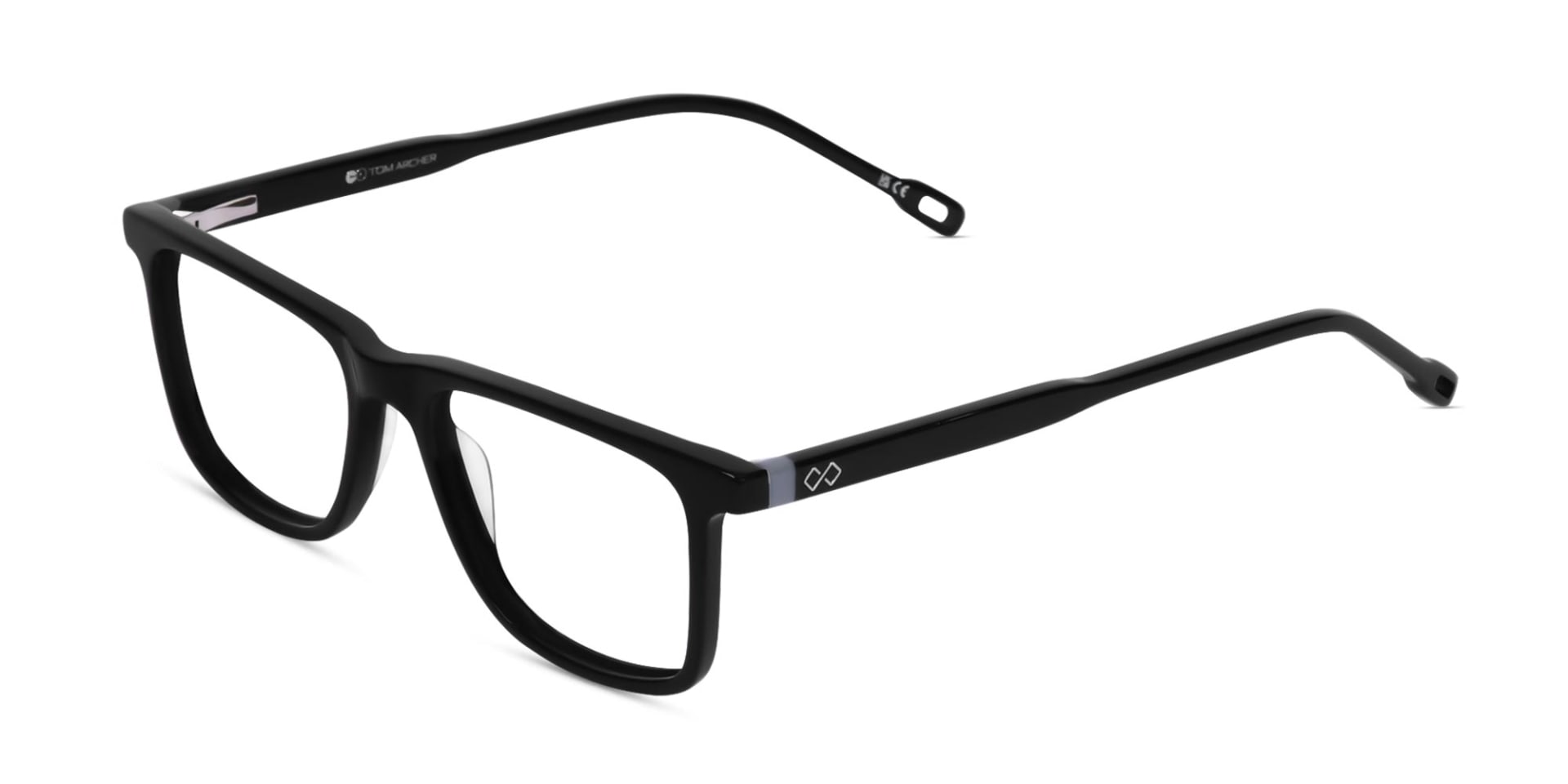 Black Rectangular Acetate Eyeglasses-3