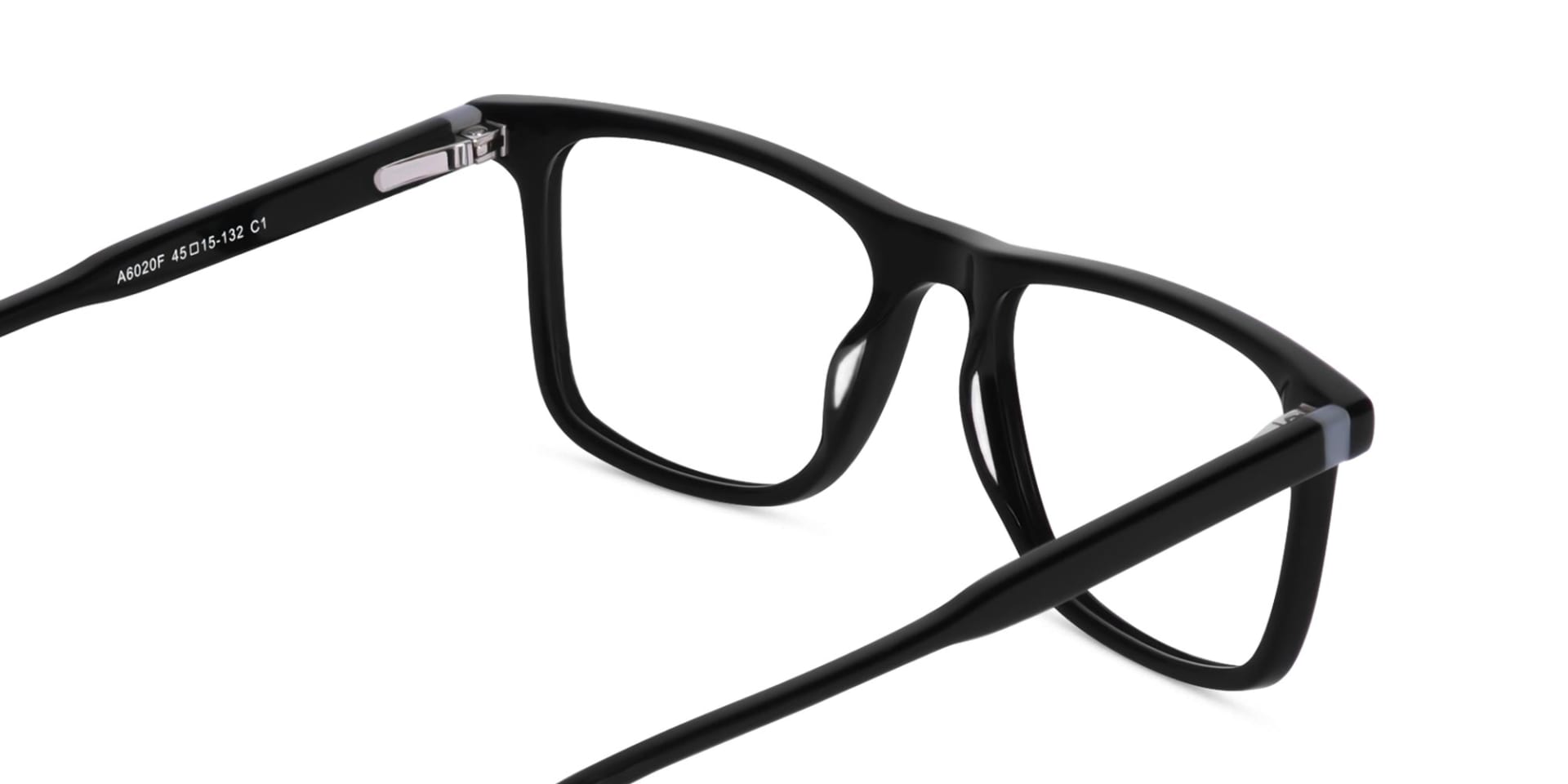 Black Rectangular Acetate Eyeglasses-5