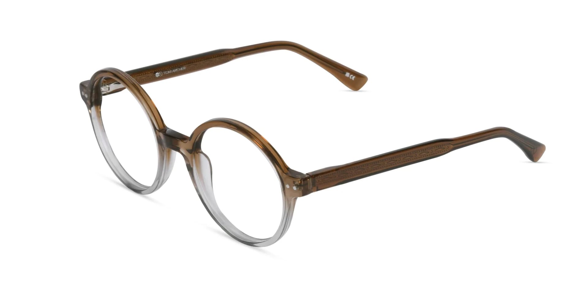 Brown Round Eyeglasses-3