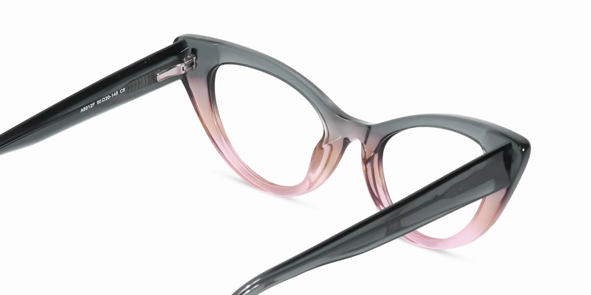 Crystal Black Blush Pink Cat Eye Glasses-5
