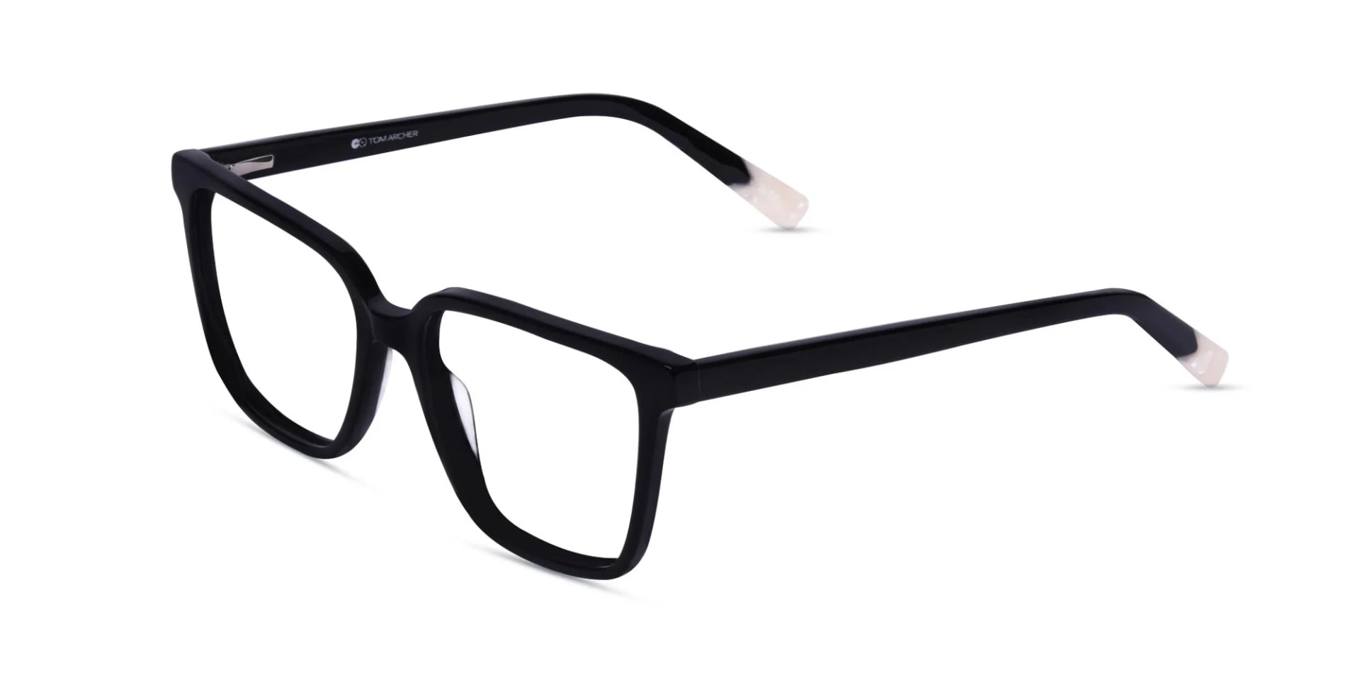 Black Acetate Square Eyeglasses-3