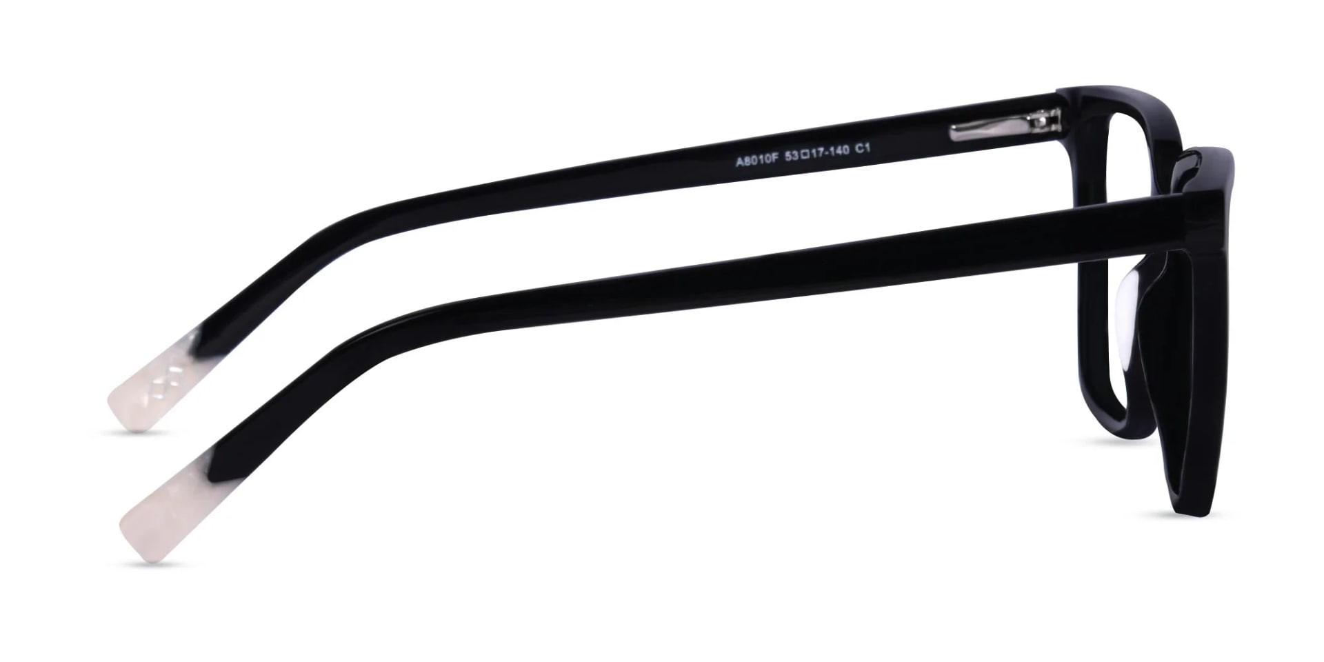 Black Acetate Square Eyeglasses-4