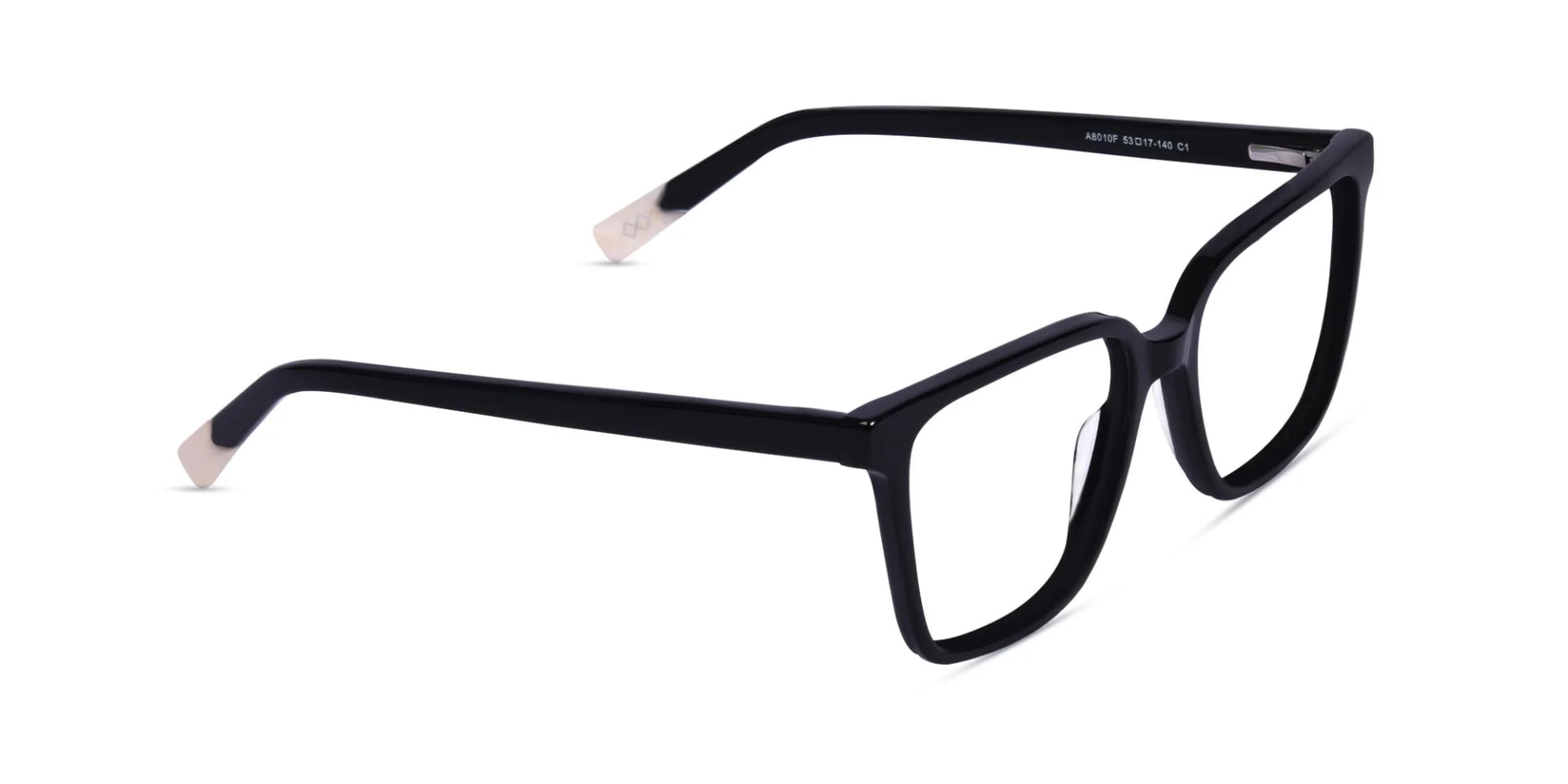 Black Acetate Square Eyeglasses-2