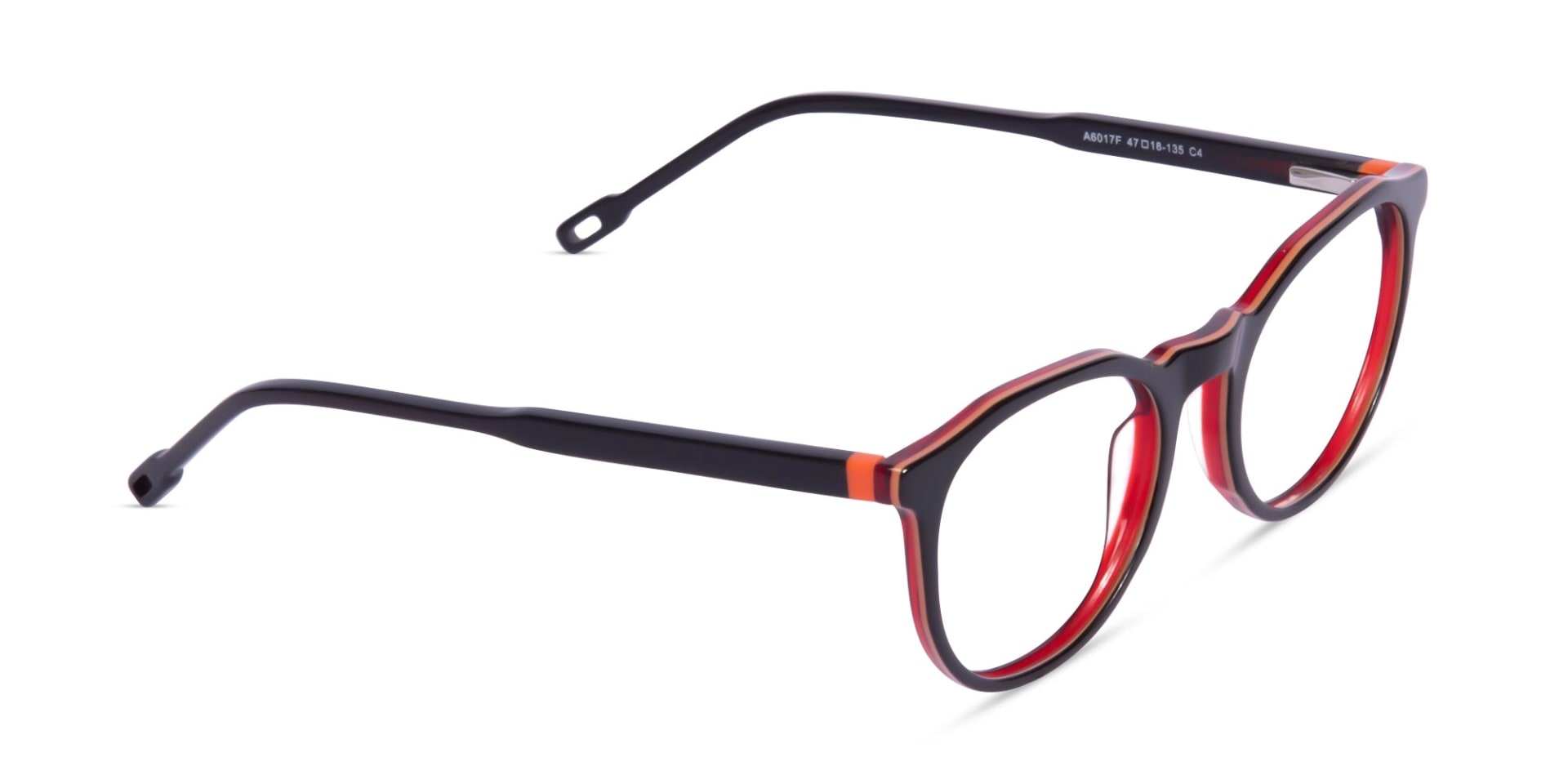 Black Frame Acetate Round Eyeglasses-2
