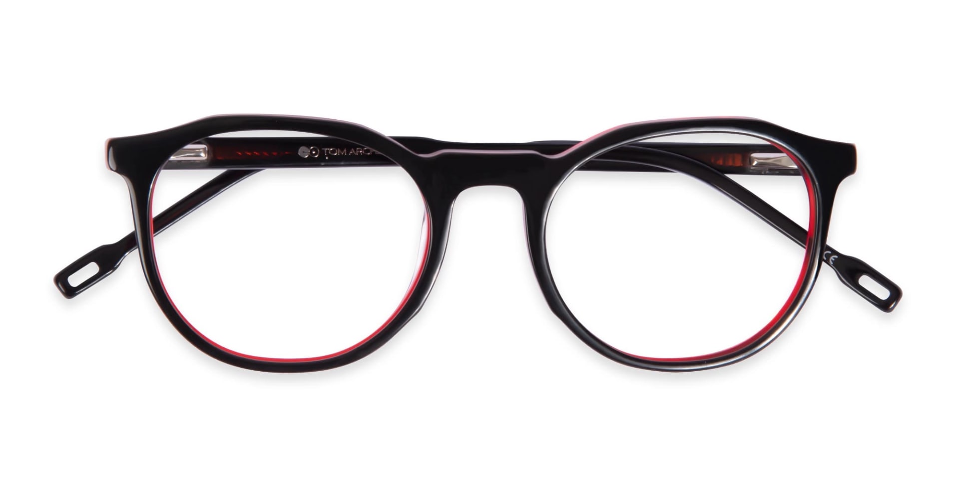 Black Frame Acetate Round Eyeglasses-6