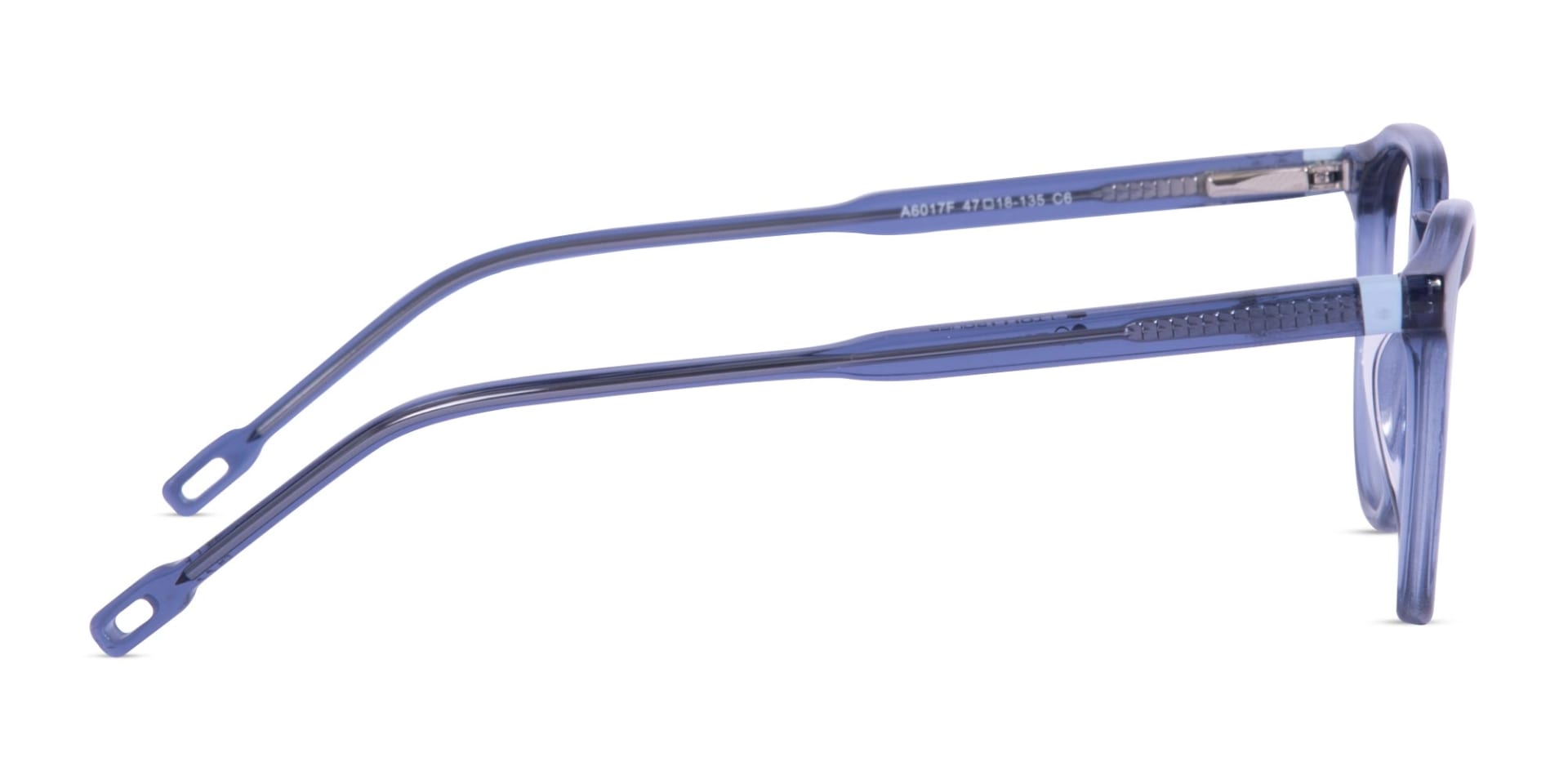 Crystal Denim Blue Round Eyeglasses-4