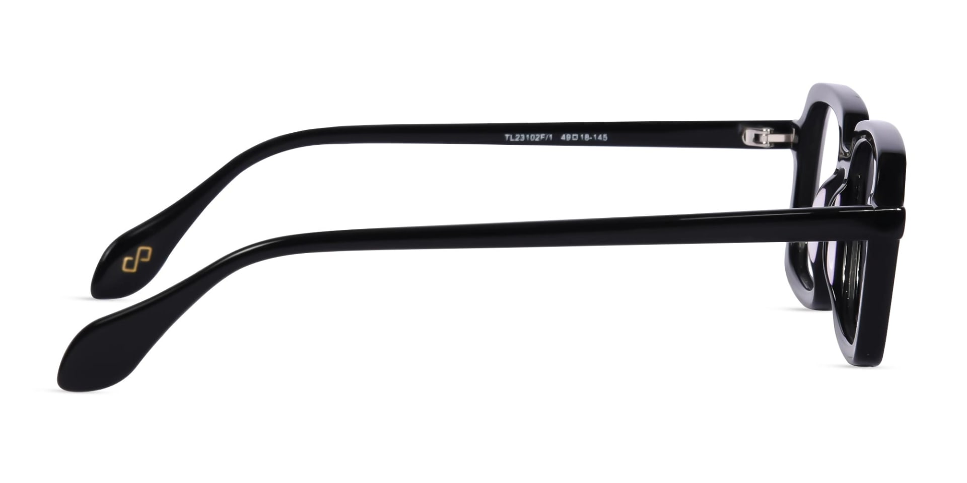Black Rectangular Eyeglasses- 4