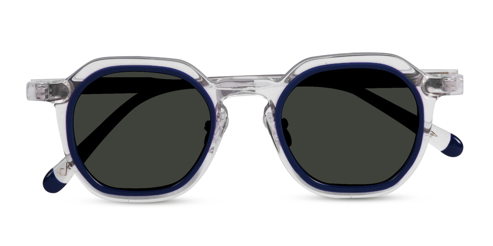 Transparent Blue Sunglasses-6