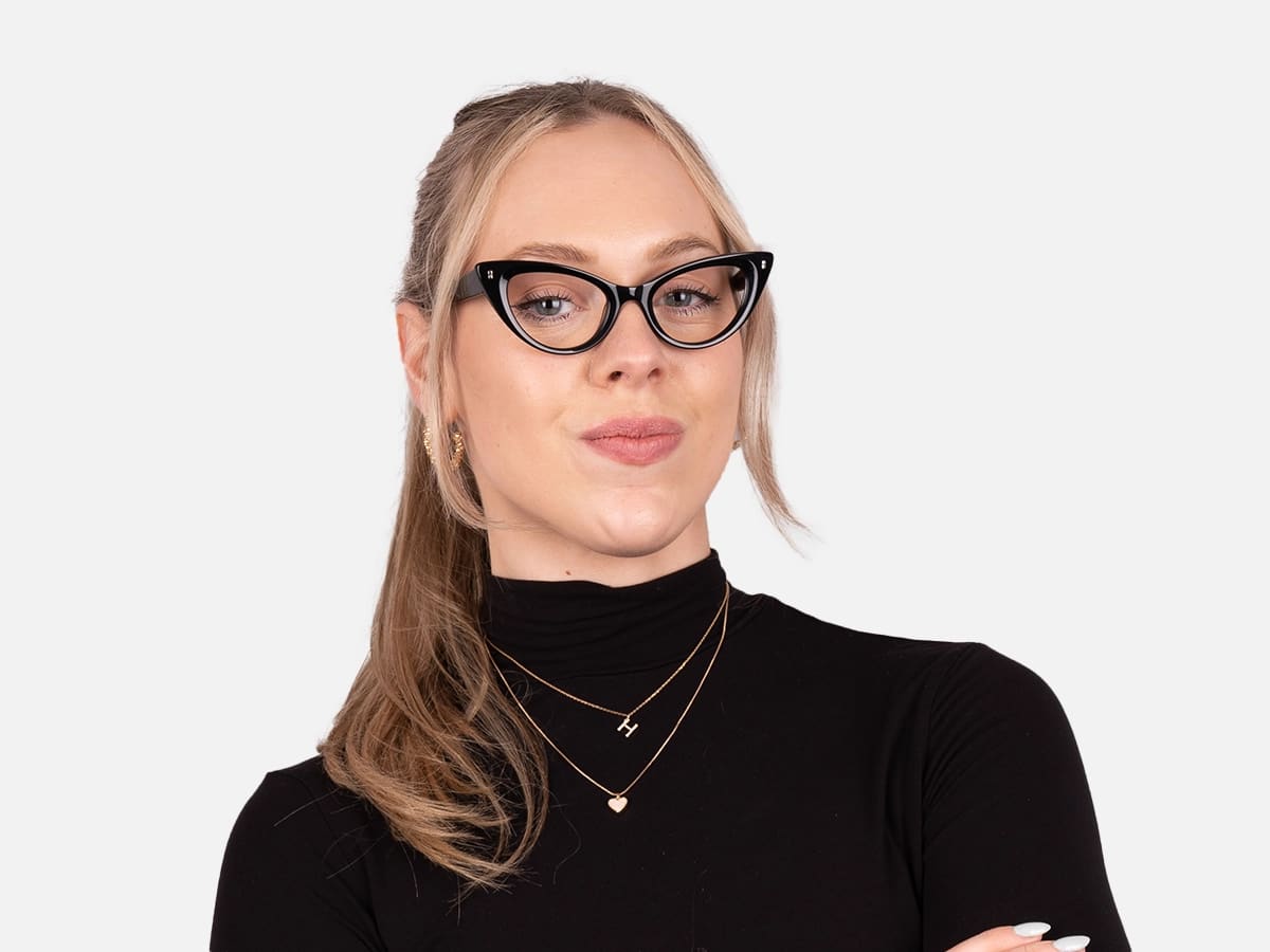 Black Cat Eye Prescription Glasses-53