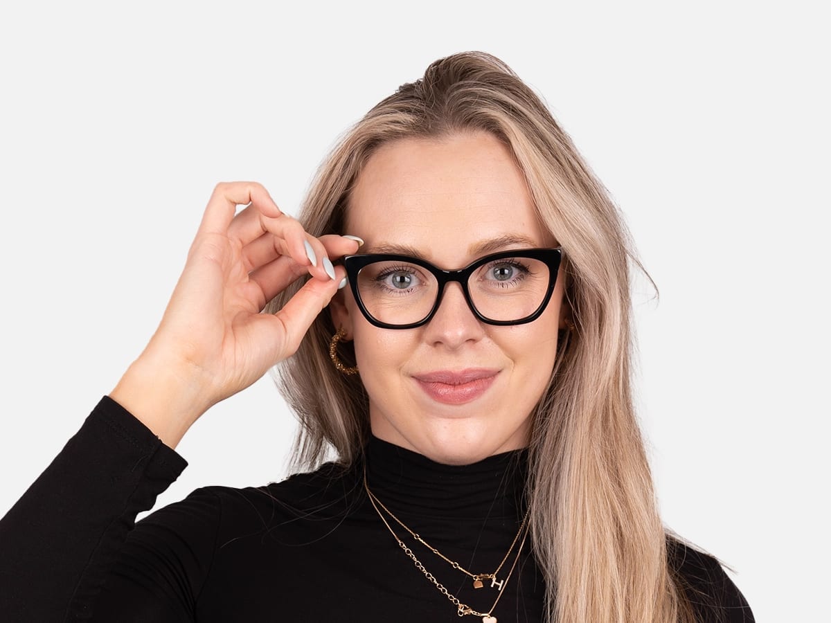 Black Cateye Full Rim Eyeglasses-52