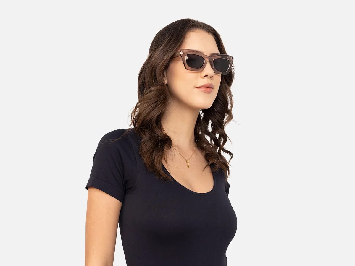 Grey Cat Eye Sunglasses-53